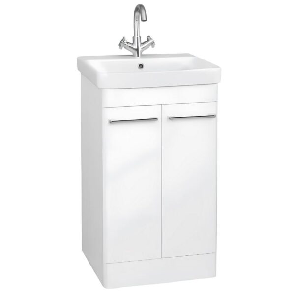 Kartell Kvit Options 24 White Bathroom Door Unit With Basin 500mm
