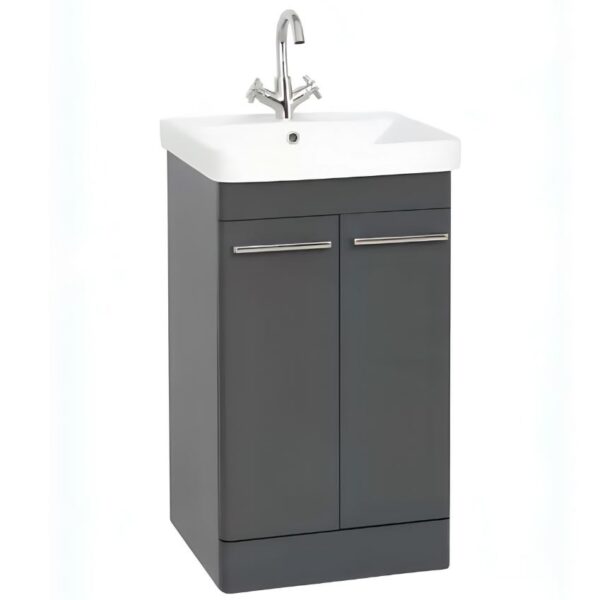 Kartell Kvit Options 24 Cool Grey Bathroom Door Unit With Basin 500mm