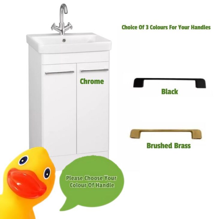 Kartell Kvit Options 24 White Bathroom Door Unit With Basin 600mm - Image 3