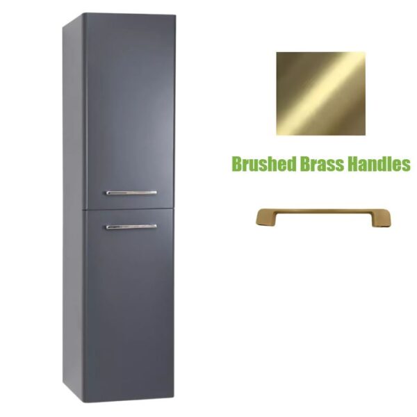 Kartell Kvit Options 24 Cool Grey Wall Mounted Bathroom Storage Unit - Brushed Brass