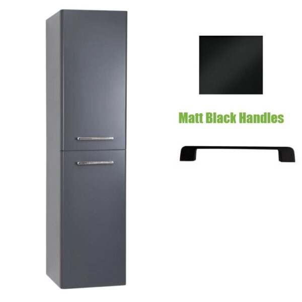 Kartell Kvit Options 24 Cool Grey Wall Mounted Bathroom Storage Unit - Matt Black