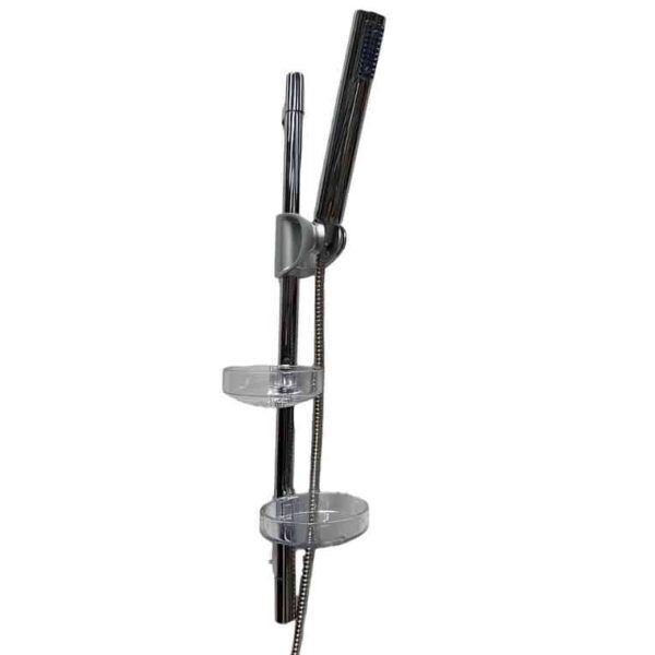 Elite Chrome Round Shower Rail Kit & Rail Slider