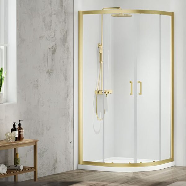 Merlin Mbox Quadrant Enclosure 800 x 800mm - Available In 3 Colours - Brushed Brass