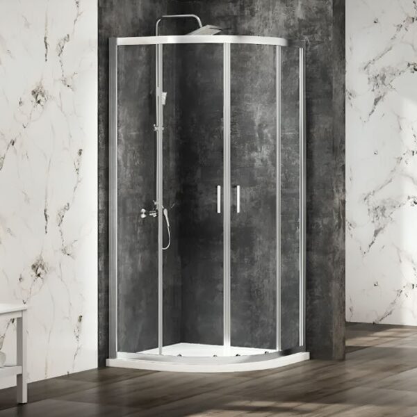 Merlin Mbox Quadrant Enclosure 900 x 900mm – Available In 3 Colours - Chrome