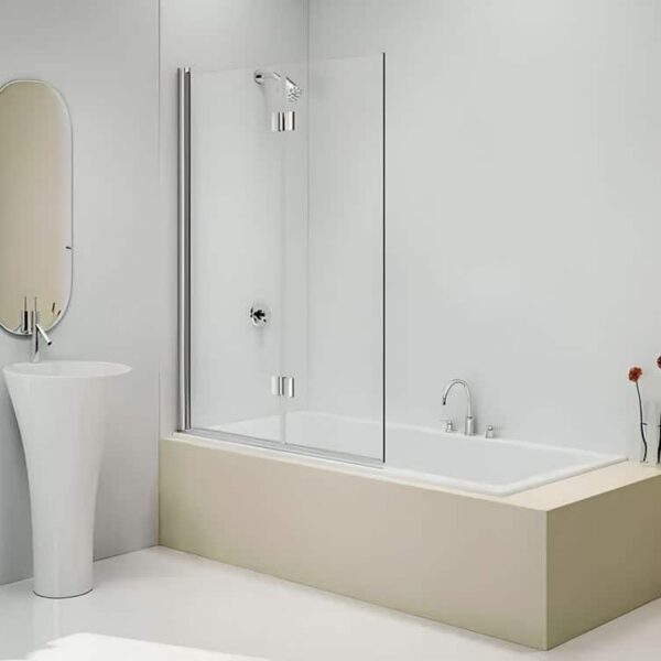 Merlyn Chrome 2 Panel Folding Bath Screen 1100 x 1500