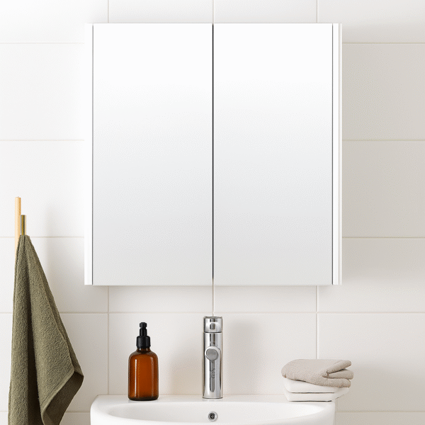Kartell Kvit Options 24 White Bathroom Mirror Cabinet 500mm
