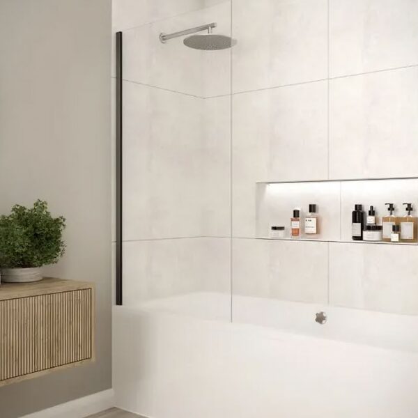 Merlyn Fixed Single Square Bath Screen 800 x 1500 - Available in 4 Colours - Image 6