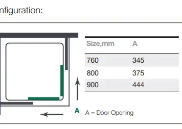 Merlyn Mbox Range Corner Enclosure 800 x 800mm - Chrome - Image 2