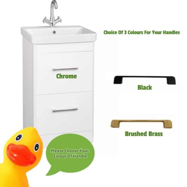 Kartell Kvit Options 24 White Bathroom Drawer Unit With Basin 600mm - Image 2