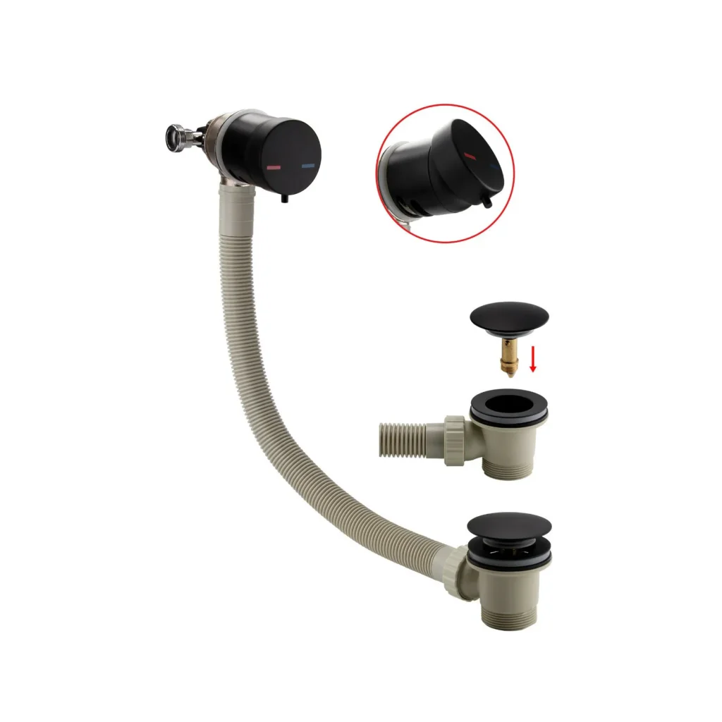 Bath & Shower Bundle , With Matt Black Screen and Over Flow Filler - Image 5