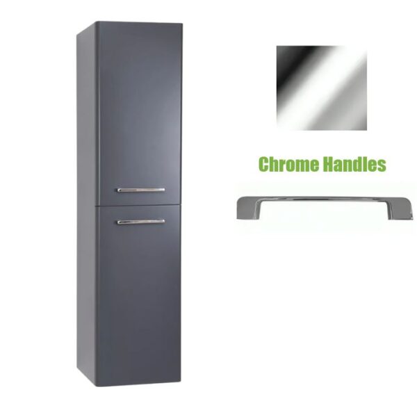 Kartell Kvit Options 24 Cool Grey Wall Mounted Bathroom Storage Unit - Chrome