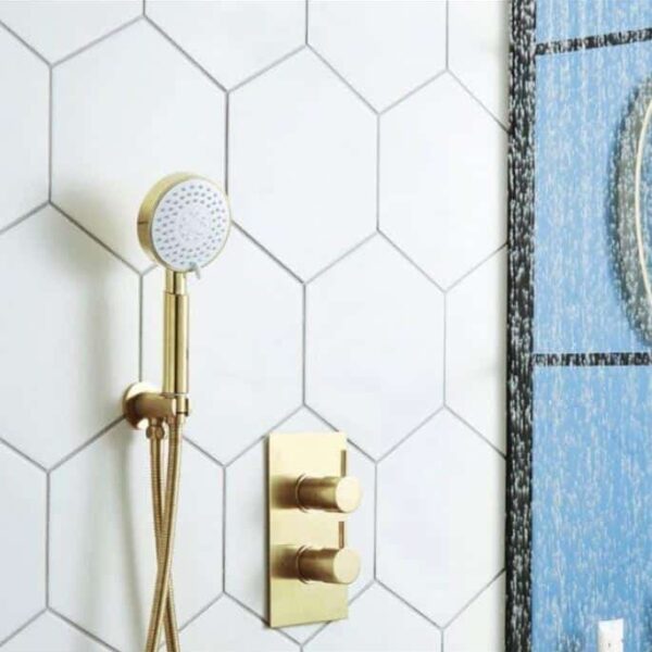 Ottone Brushed Brass Round Valve and Parking bracket Head Only - Image 2