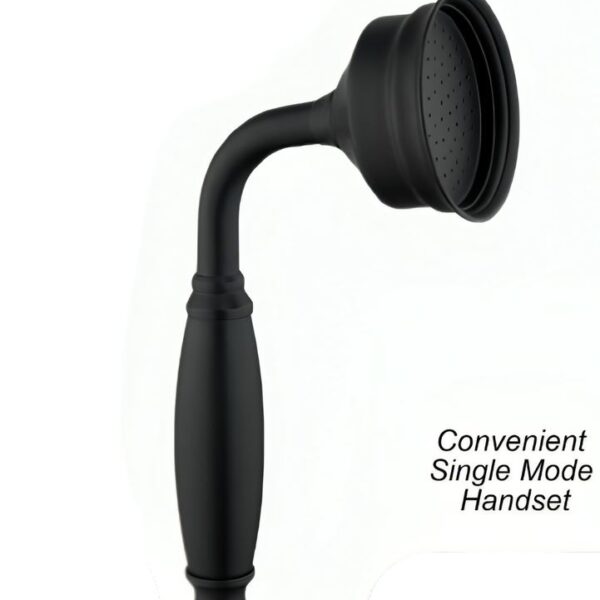 Tailored Bathroom Traditional Modern Overhead Shower Kit – Matt Black - Image 5