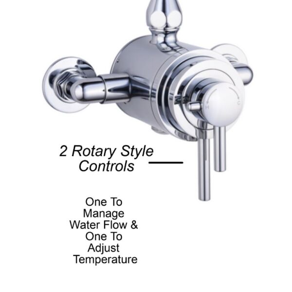 Tailored Bathroom Traditional Modern Overhead Shower Kit - Chrome - Image 4