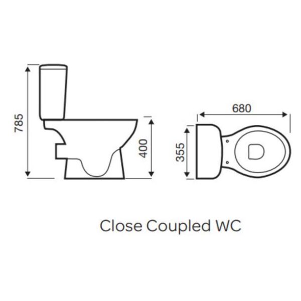 Milton White Toilet & Basin Bathroom Set - Image 6