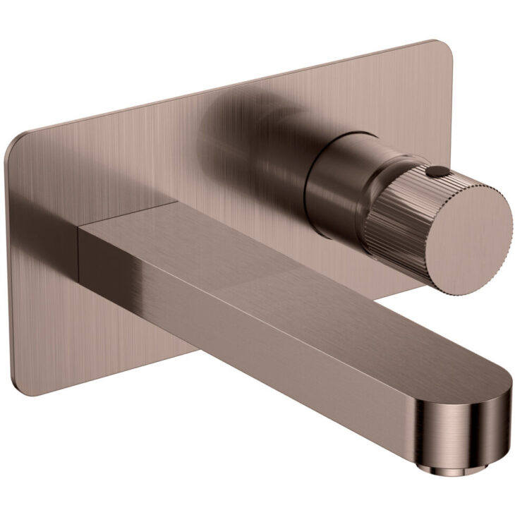 KOKO Brushed Bronze Wall Mounted Mixer Basin Tap