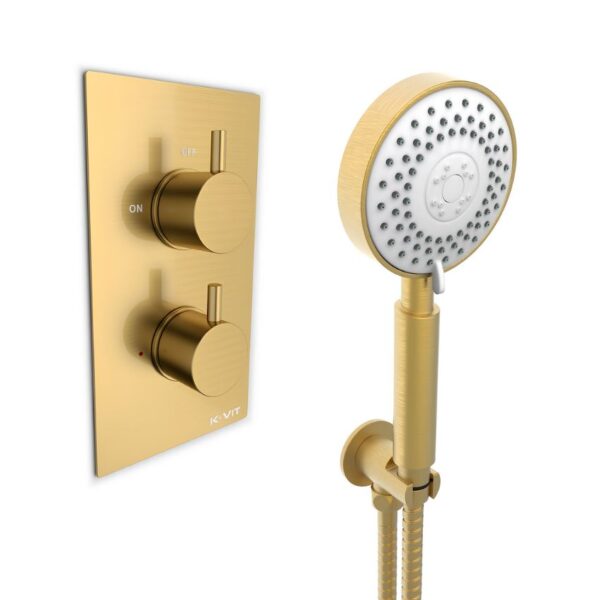 Ottone Brushed Brass Round Valve and Parking bracket Head Only