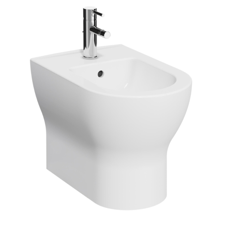 Kartell Eklipse Round Back to Wall Bidet - 1 Tap Hole