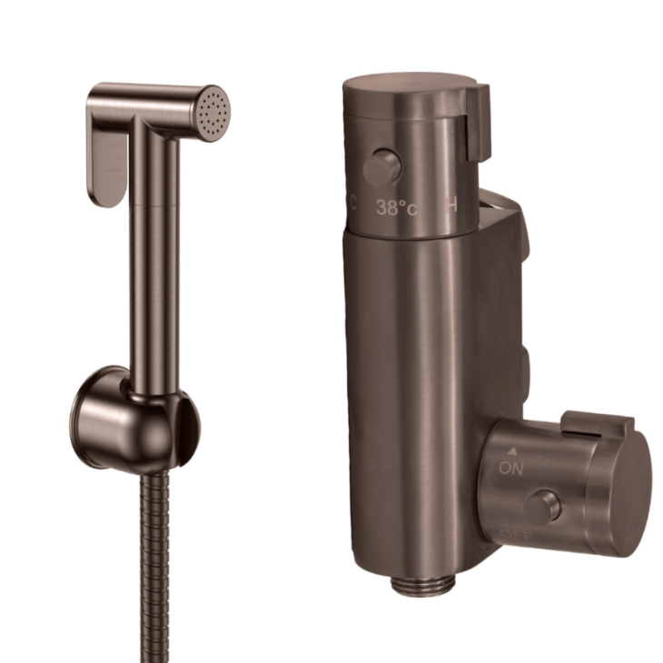 Sognare Douche Vertical Bar Valve & Handset – Brushed Bronze