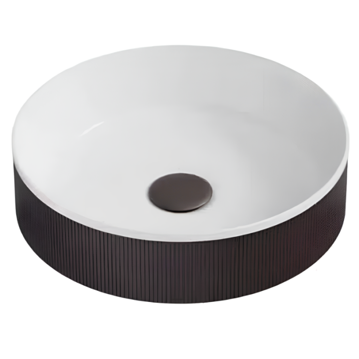Sognare KOKO Matt Black Fluted Countertop Basin