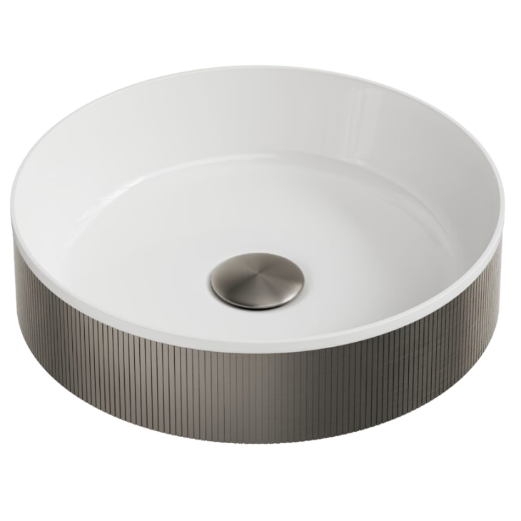 Sognare KOKO Gunmetal Fluted Countertop Basin