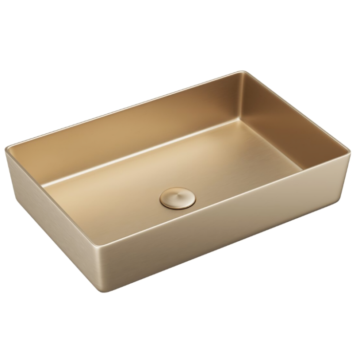 Sognare Core Metal Countertop Brushed Brass Basin