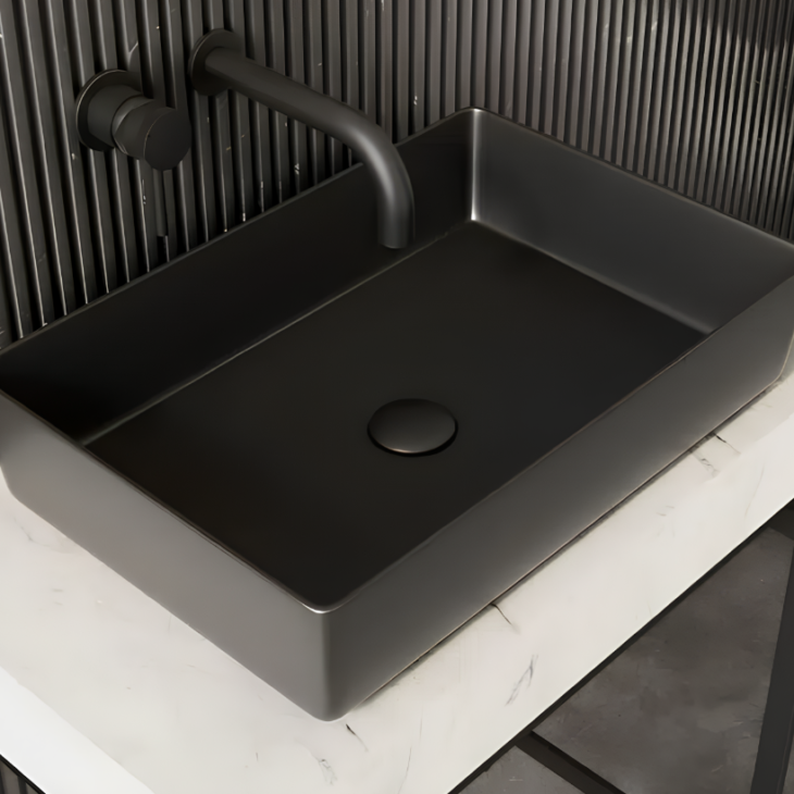 Core Metal Countertop Matt Black Basin - Image 2