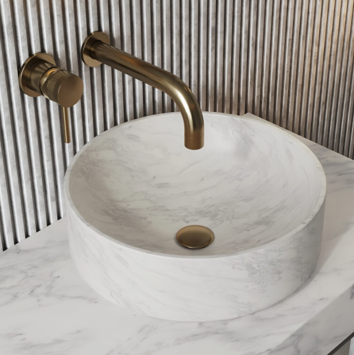 Sognare Sanctuary Venato White Round 350 Marble Basin