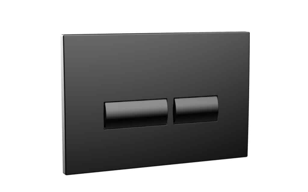 Sognare Square Black Dual Pneumatic Toilet Flush Button