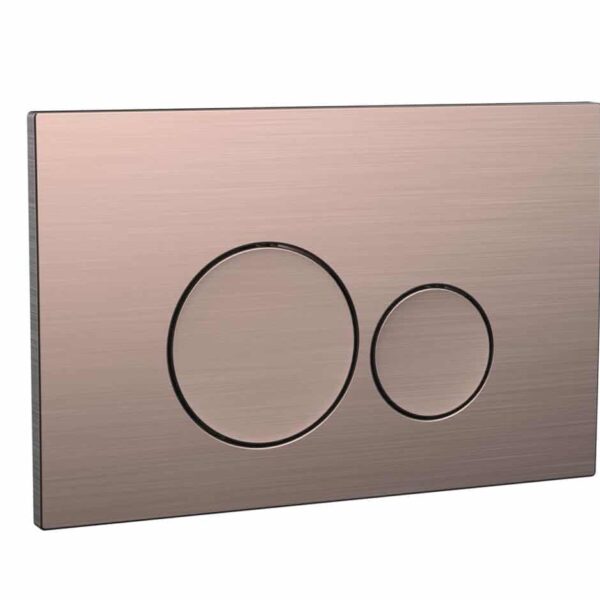 Sognare Round Brushed Bronze Dual Pneumatic Toilet Flush Button