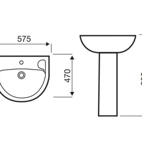 Milton White Toilet & Basin Bathroom Set - Image 5