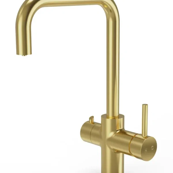 ELLSI Brushed Brass Finish  3 IN 1 Instant Hot Water Kitchen Tap with Boiler & Filter - Image 2