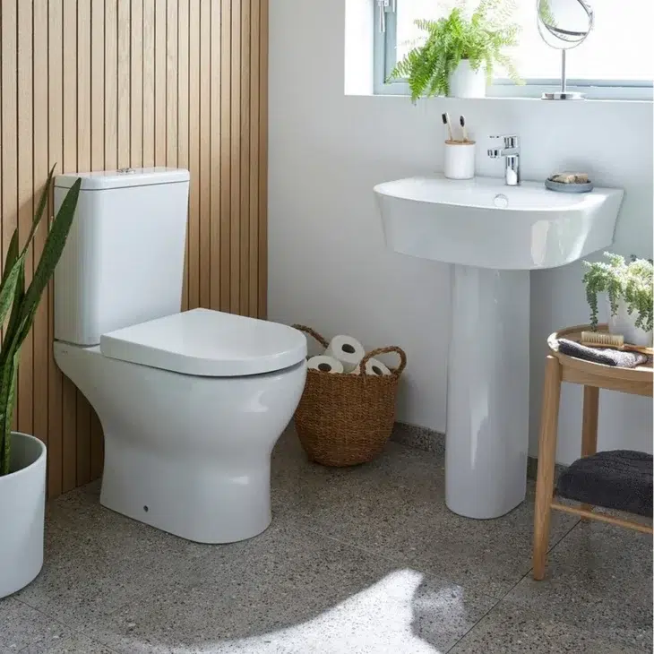 K-Vit Eklipse Round WC Toilet and Basin Bathroom Set - Image 2