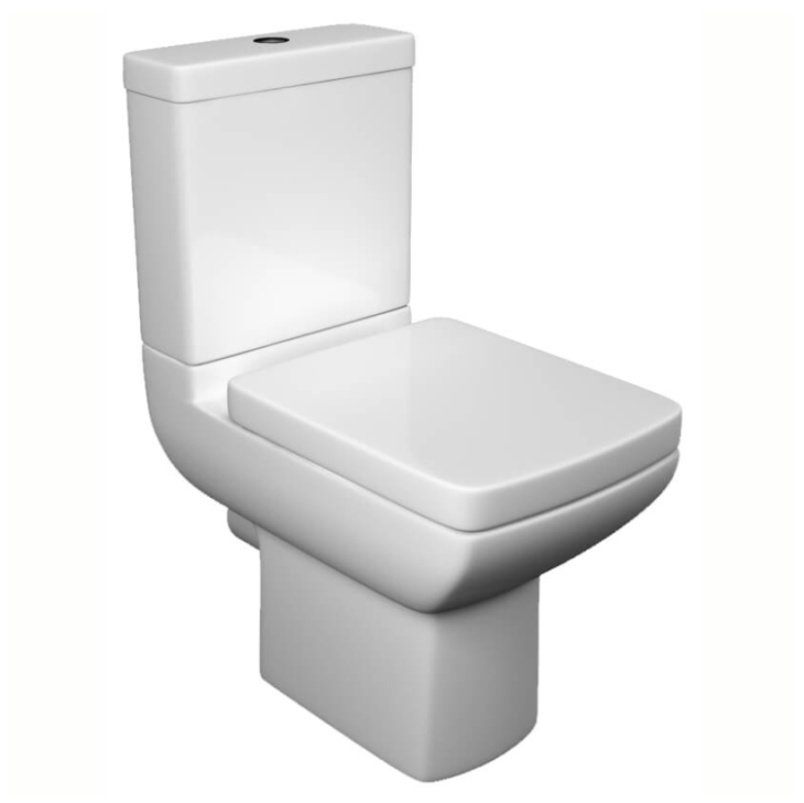 Kartell Pure Close Coupled Toilet - Cistern & Soft Close Seat