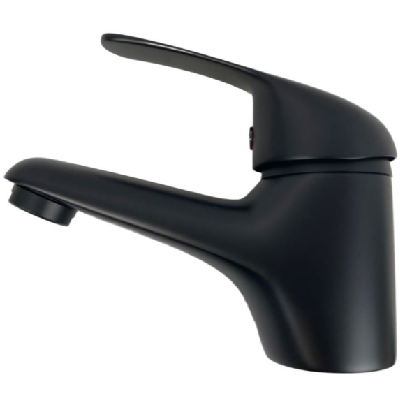 Mono Basin Mixer Tap Single Lever Handle - Matt Black - Image 2