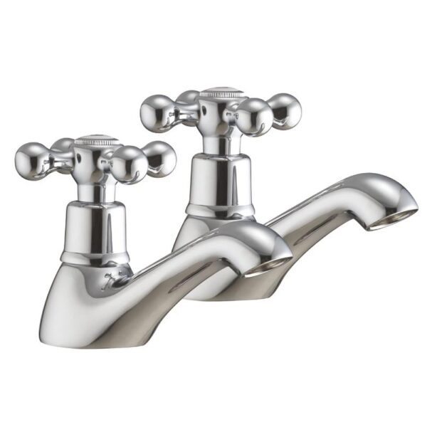 Sognare Classica Traditional Pair of Chrome Basin Pilar Taps