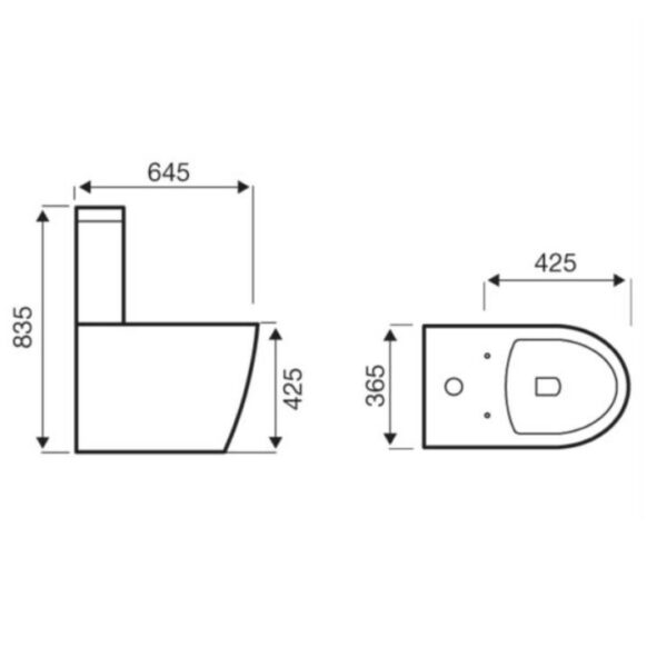 K-Vit Genoa Toilet WC & Basin Pedestal Bathroom Suite - Image 3