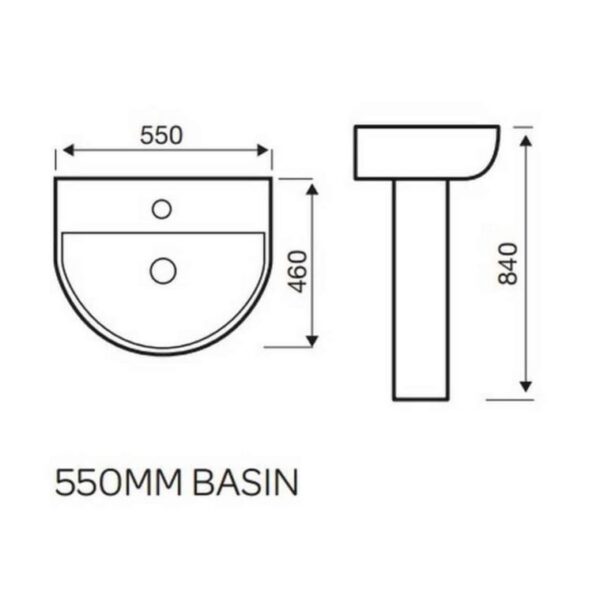 K-Vit Kameo Toilet & Basin Pedestal Bathroom Set - Image 3