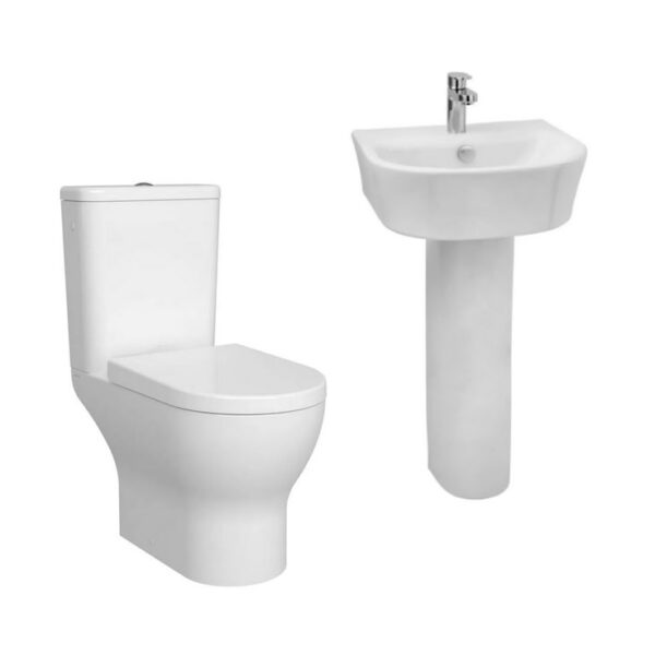 K-Vit Eklipse Round WC Toilet and Basin Bathroom Set