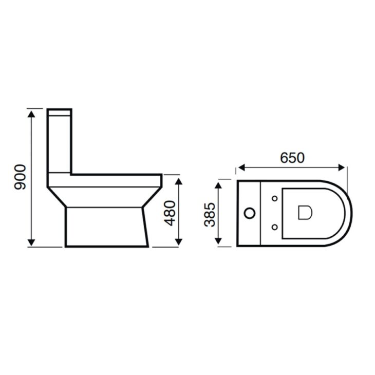 K-Vit Style WC Toilet & Basin Pedestal Bathroom Set - Image 4