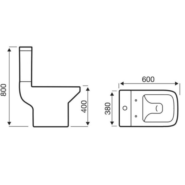 Trim White Toilet & 550mm Basin Bathroom Set - Image 4