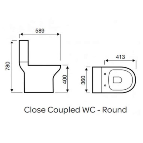 Project White Round WC Toilet and Basin Bathroom Set - Image 4