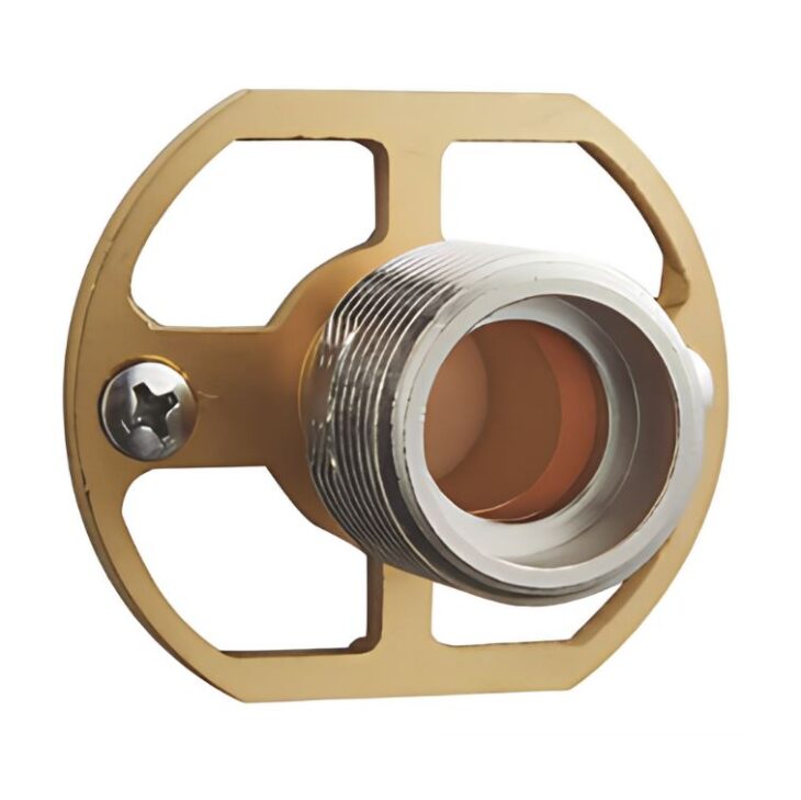 Highlife Bathrooms Brushed Brass Round Shower Fixing Brackets - Image 6