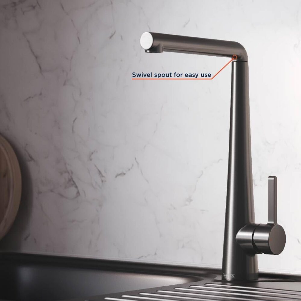 Bristan Pine Easyfit Kitchen Sink Mixer Gunmetal Tap - Image 6