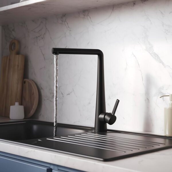 Bristan Pine Easyfit Kitchen Sink Mixer Matt Black Tap - Image 2