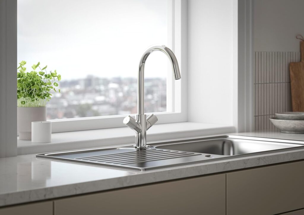 Bristan Fern Easyfit Kitchen Sink Mixer Chrome Tap - Image 4
