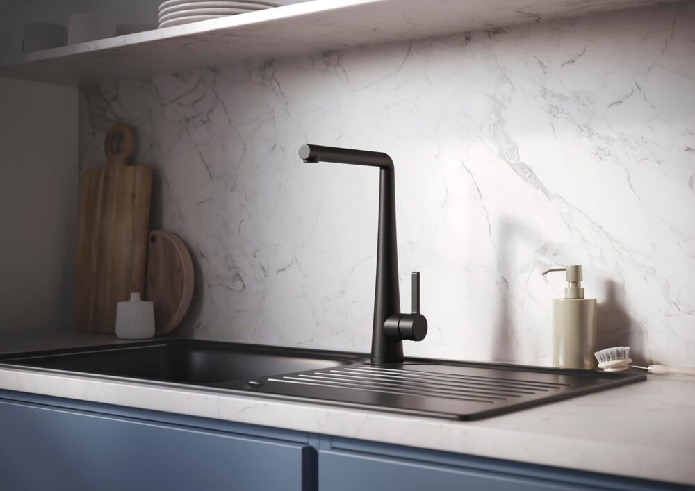 Bristan Pine Easyfit Kitchen Sink Mixer Matt Black Tap - Image 3