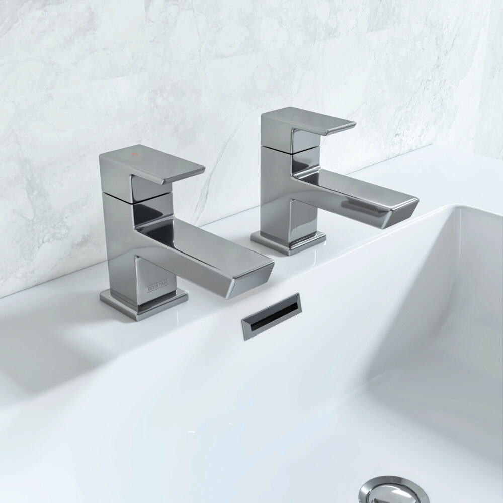 Bristan Cobalt Pair Of Bath Taps – Chrome - Image 2