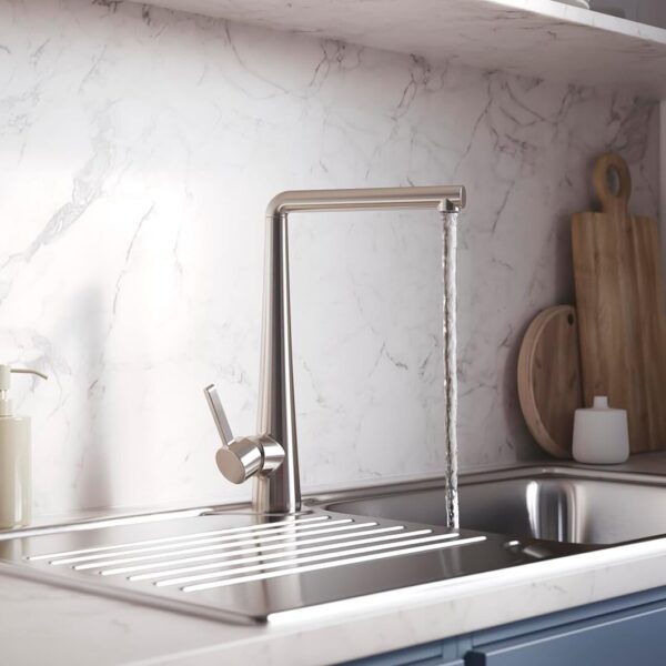Bristan Pine Easyfit Kitchen Sink Mixer Stainless Steel Tap - Image 2