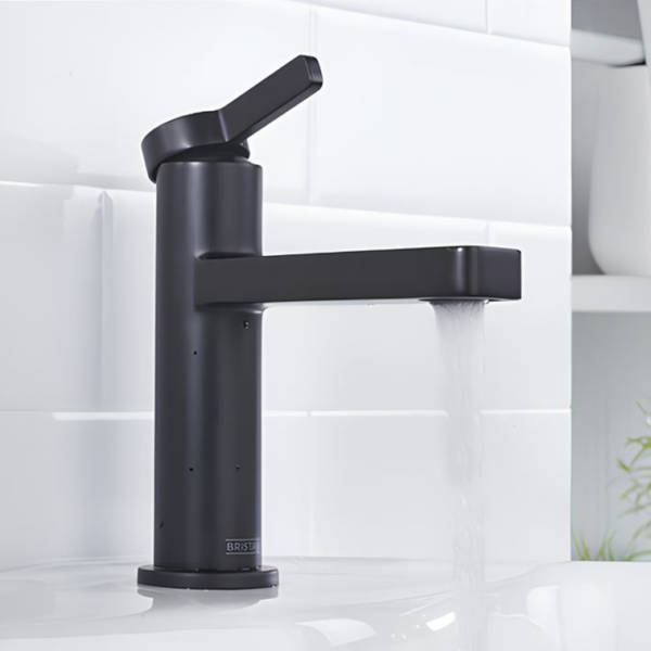 Bristan Elevar Basin Mixer Tap with Clicker Waste - Black - Image 2